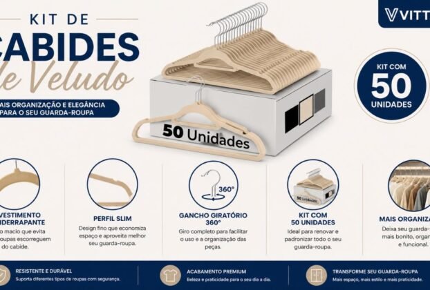 Cabide de veludo