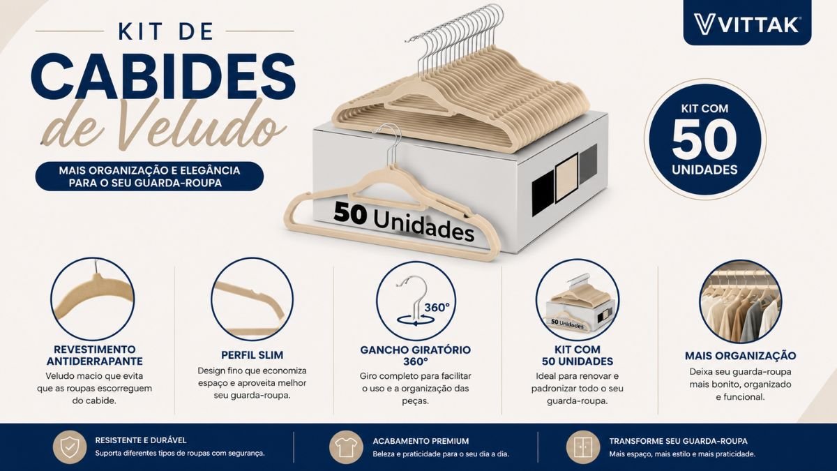 Cabide de veludo