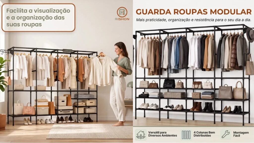 Guarda-Roupa Dobrável Rishon é bom