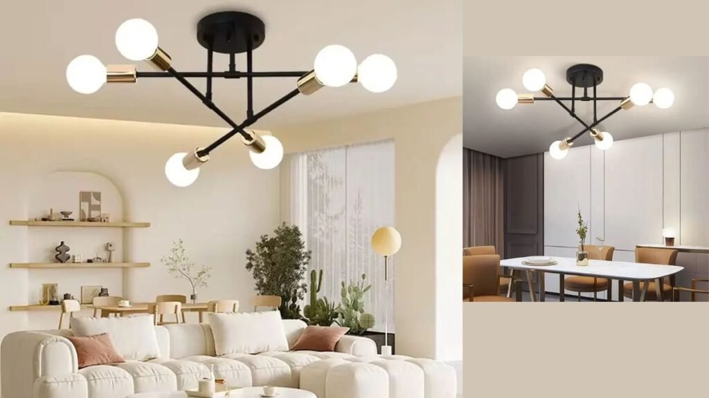 lustre dourado e preto