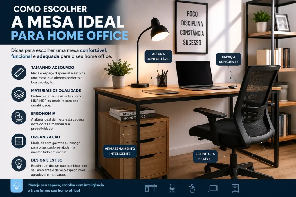 como escolher a mesa ideal para home office