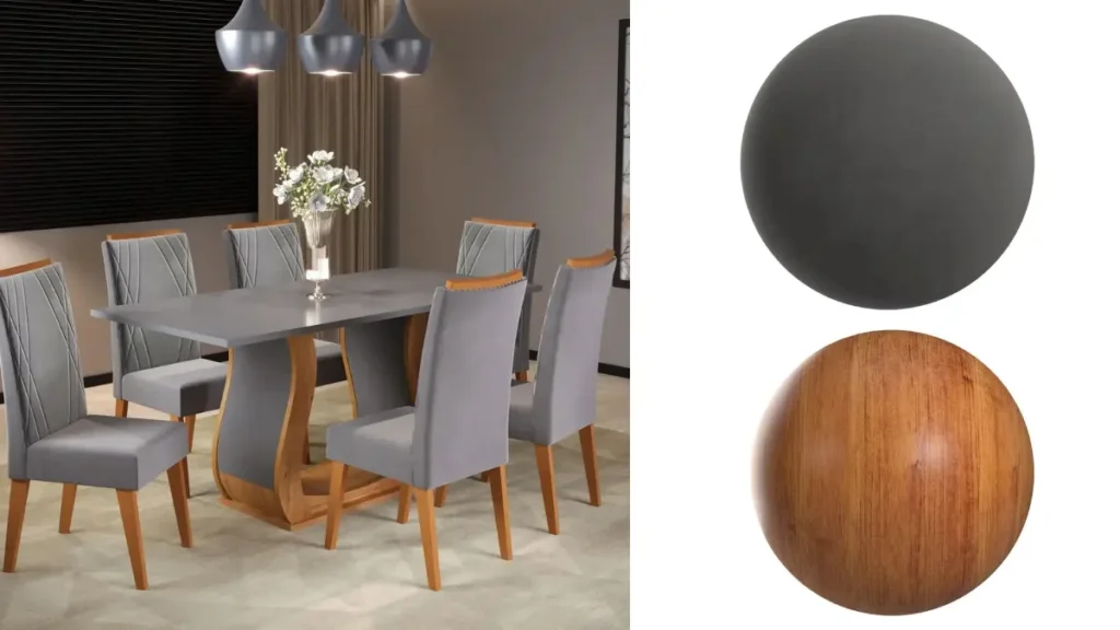 conjunto de mesa com 6 cadeiras