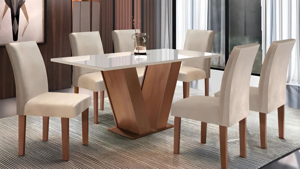 Conjunto Sala de Jantar 6 Cadeiras: Review 1 conjunto sala de jantar 6 cadeiras