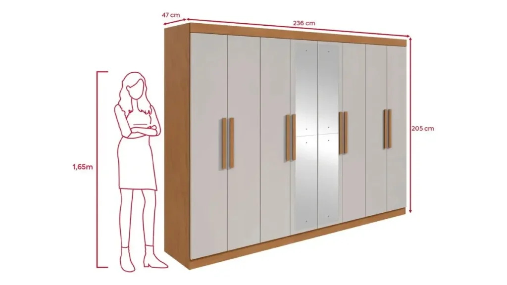 Guarda-Roupa Casal Easy Slim 8 Portas com Espelho: Review Completo 2 guarda-roupa Easy Slim 8
