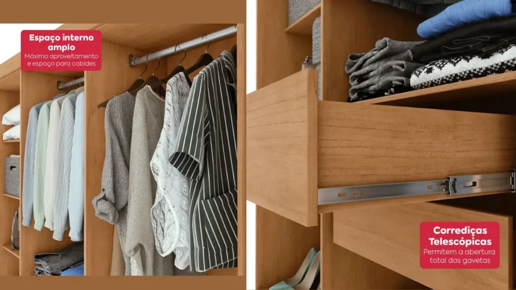 Guarda-Roupa Casal Easy Slim 8 Portas com Espelho: Review Completo 3 guarda-roupa casal com espelho