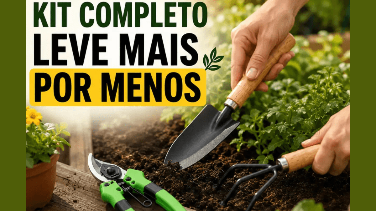 kit para ferramentas de jardinagem