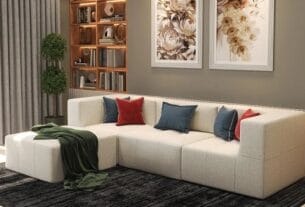 sofá modular 3 lugares
