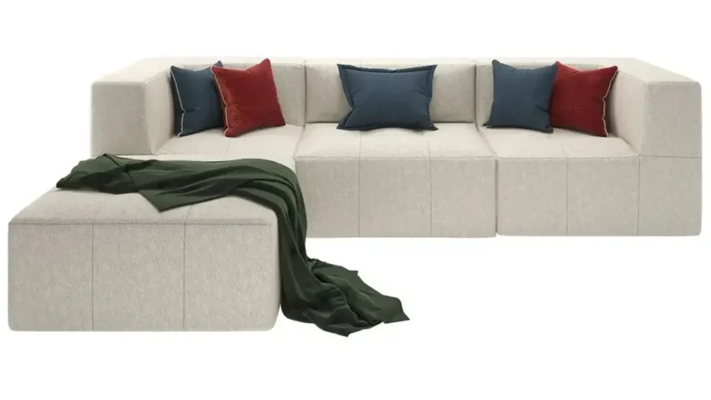 sofá modular com chaise