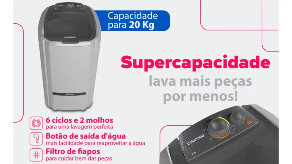 Tanquinho Colormaq 20 kg