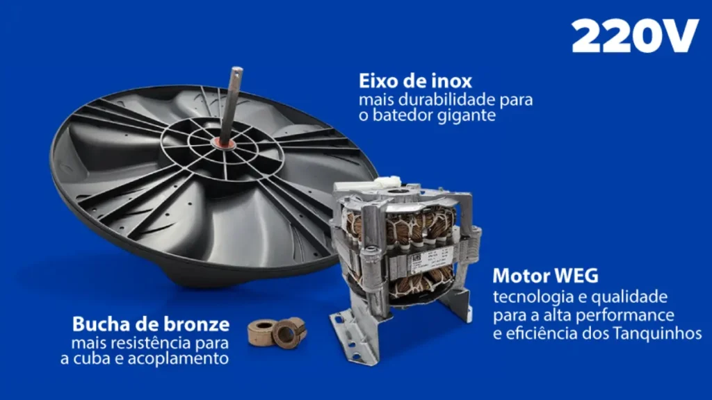 Tanquinho semiautomático 20 kg